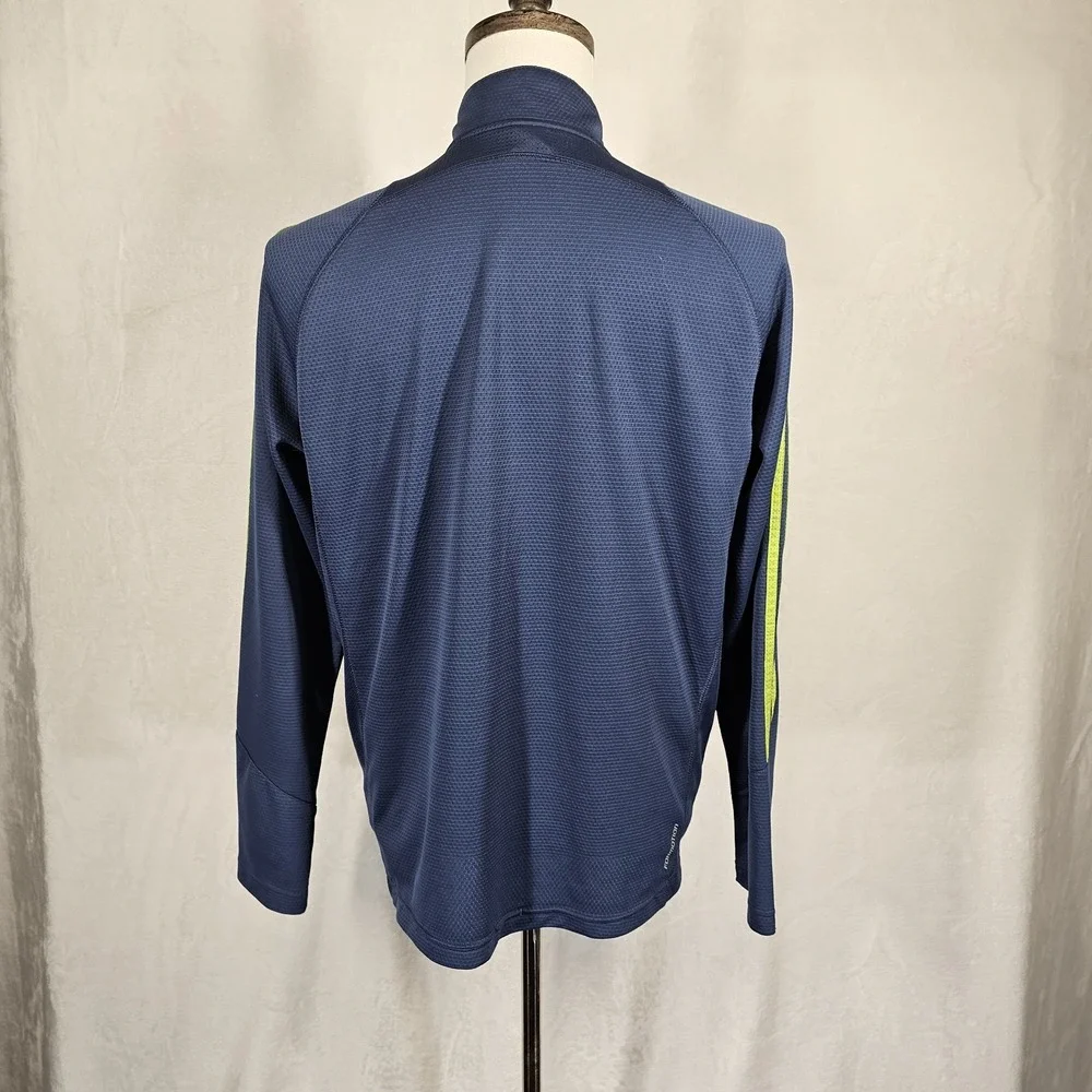 Adidas Formotion 1/4 Zip Pullover Shirt Mens Medium Striped Long Sleeve Athletic